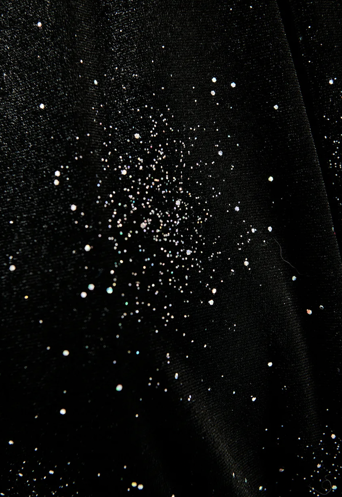 ESSENTIEL - Robe noire velours irisée - C03440
