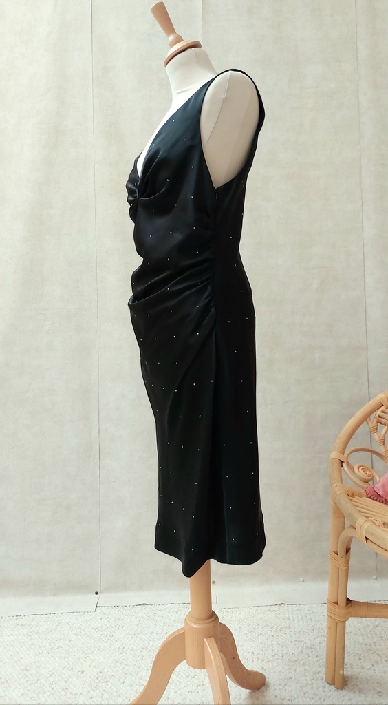 Diane von Furstenberg - Robe satin strass - C03465