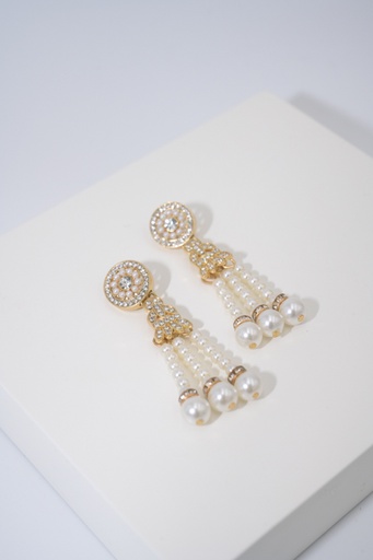 [A1109] LOC - Bijoux - Boucles d'oreilles années 20 perles - A1109