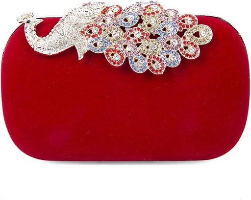 [A1236] Sac velours rouge - A1236
