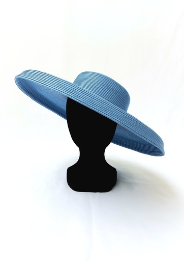 [A685] T&O CONCEPT - Chapeau Audrey Hepburn Bleu - A685