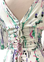 ISABEL MARANT - Robe mi-longue blanche motifs colorés - C02846