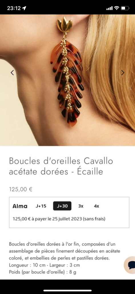 LOC - GAS - Bijoux - Boucles d'oreilles Cavallo brunes - A1017