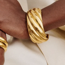 Loc - Bijoux - Bracelet manchette dorée - Suzanne - A1059