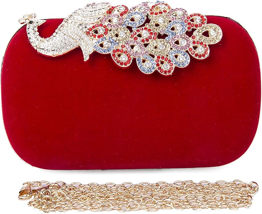 Sac velours rouge - A1236