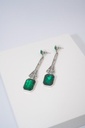 Bijoux - Boucles d'oreilles années 20 vert Num 2 - A1108