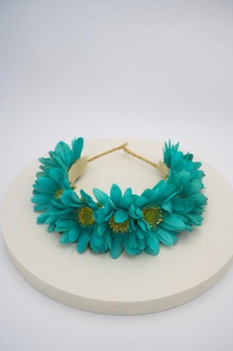 Headband fleurs bleues - A1130