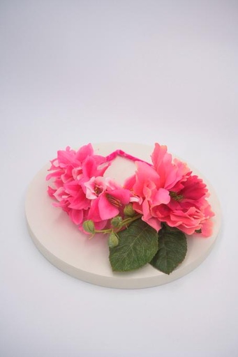 Headband fleurs roses - A1132