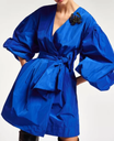 ESSENTIEL - Robe portefeuille bleue  - C02471