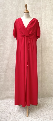 [C01656] Robe Midi rouge  - C01656