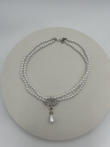 [A1270] LOC - Bijoux - Collier années 20 perles et strass - A1270