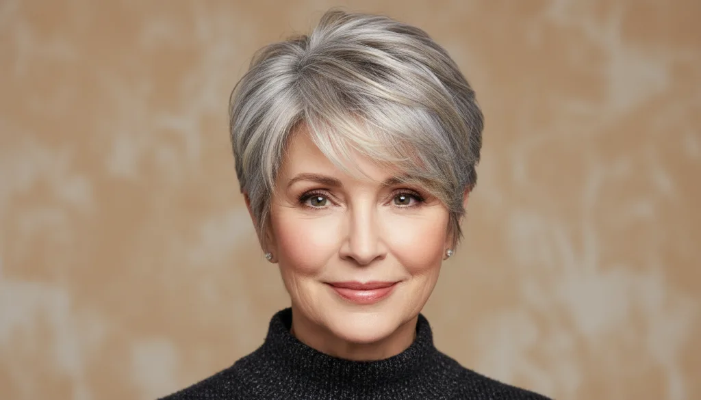 découvrez des idées de coupe de cheveux court effilé pour femme de 60 ans alliant style et élégance, parfaites pour sublimer votre beauté avec modernité.